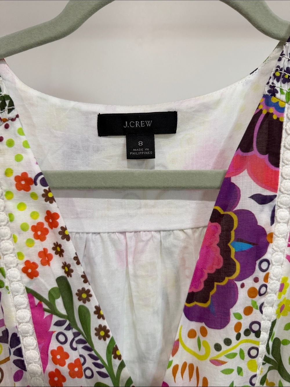 J. Crew Floral Midi Dress in Pink, Green, Purple, Yellow - Picture 2 of 10